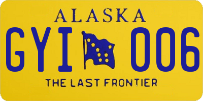 AK license plate GYI006