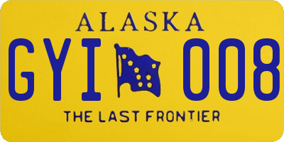 AK license plate GYI008