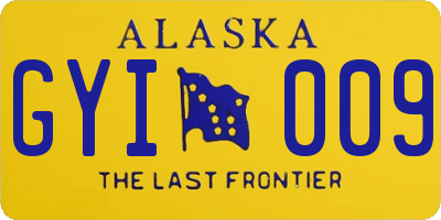 AK license plate GYI009
