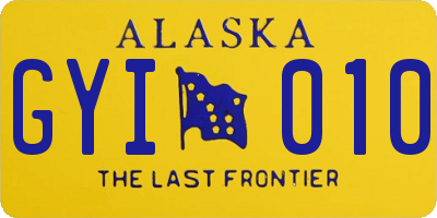 AK license plate GYI010