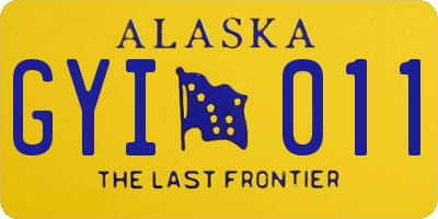 AK license plate GYI011