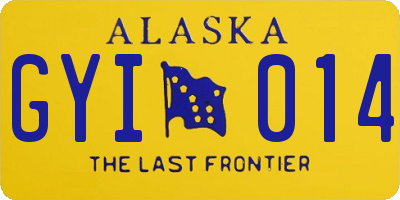 AK license plate GYI014