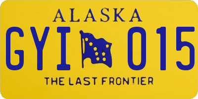 AK license plate GYI015
