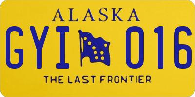 AK license plate GYI016
