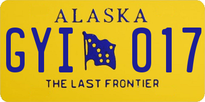 AK license plate GYI017