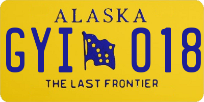 AK license plate GYI018