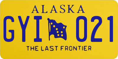 AK license plate GYI021