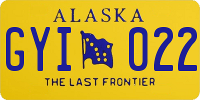 AK license plate GYI022