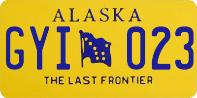 AK license plate GYI023
