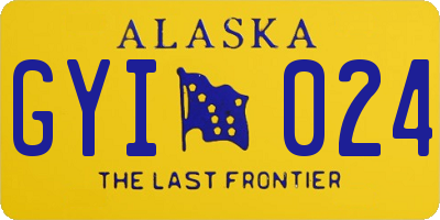 AK license plate GYI024