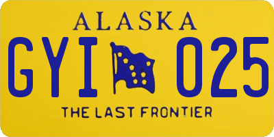AK license plate GYI025