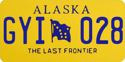 AK license plate GYI028
