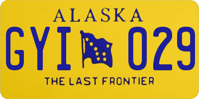 AK license plate GYI029