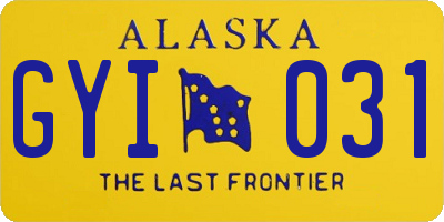 AK license plate GYI031