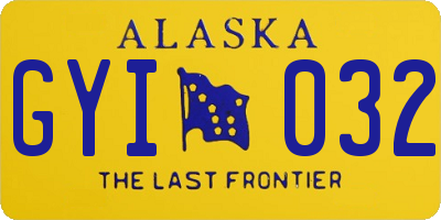 AK license plate GYI032