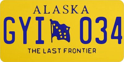 AK license plate GYI034