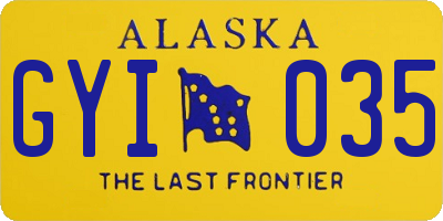 AK license plate GYI035