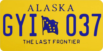 AK license plate GYI037