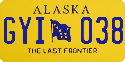 AK license plate GYI038