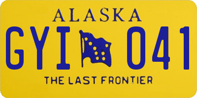 AK license plate GYI041