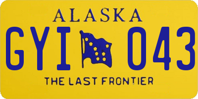 AK license plate GYI043