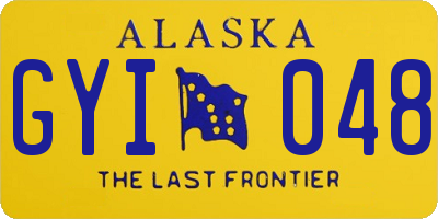 AK license plate GYI048