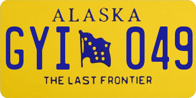 AK license plate GYI049