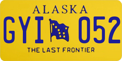AK license plate GYI052