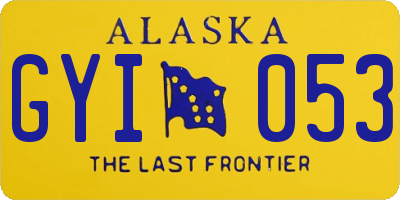 AK license plate GYI053
