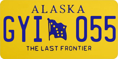 AK license plate GYI055
