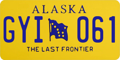 AK license plate GYI061