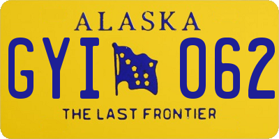 AK license plate GYI062