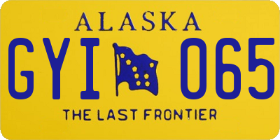AK license plate GYI065