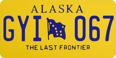 AK license plate GYI067