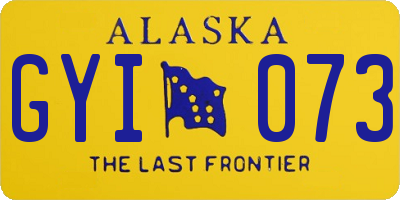 AK license plate GYI073