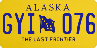 AK license plate GYI076