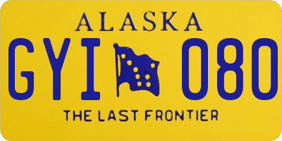 AK license plate GYI080