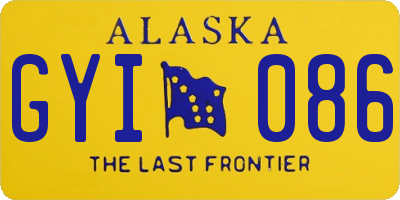 AK license plate GYI086