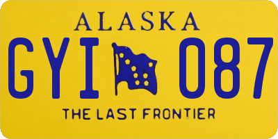 AK license plate GYI087