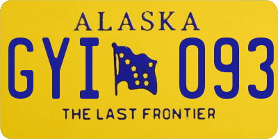 AK license plate GYI093