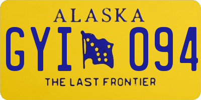AK license plate GYI094