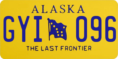AK license plate GYI096