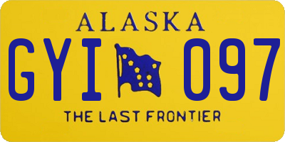 AK license plate GYI097