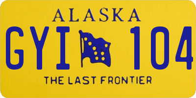 AK license plate GYI104