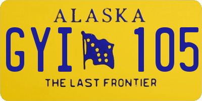 AK license plate GYI105