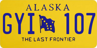 AK license plate GYI107