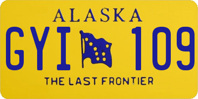 AK license plate GYI109