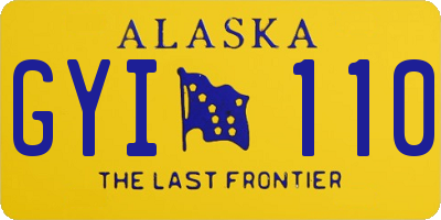 AK license plate GYI110