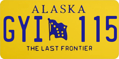 AK license plate GYI115