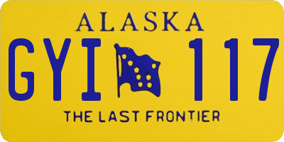 AK license plate GYI117